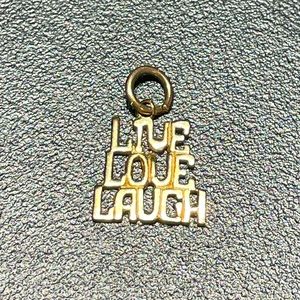 Live Love Laugh Gold Charm